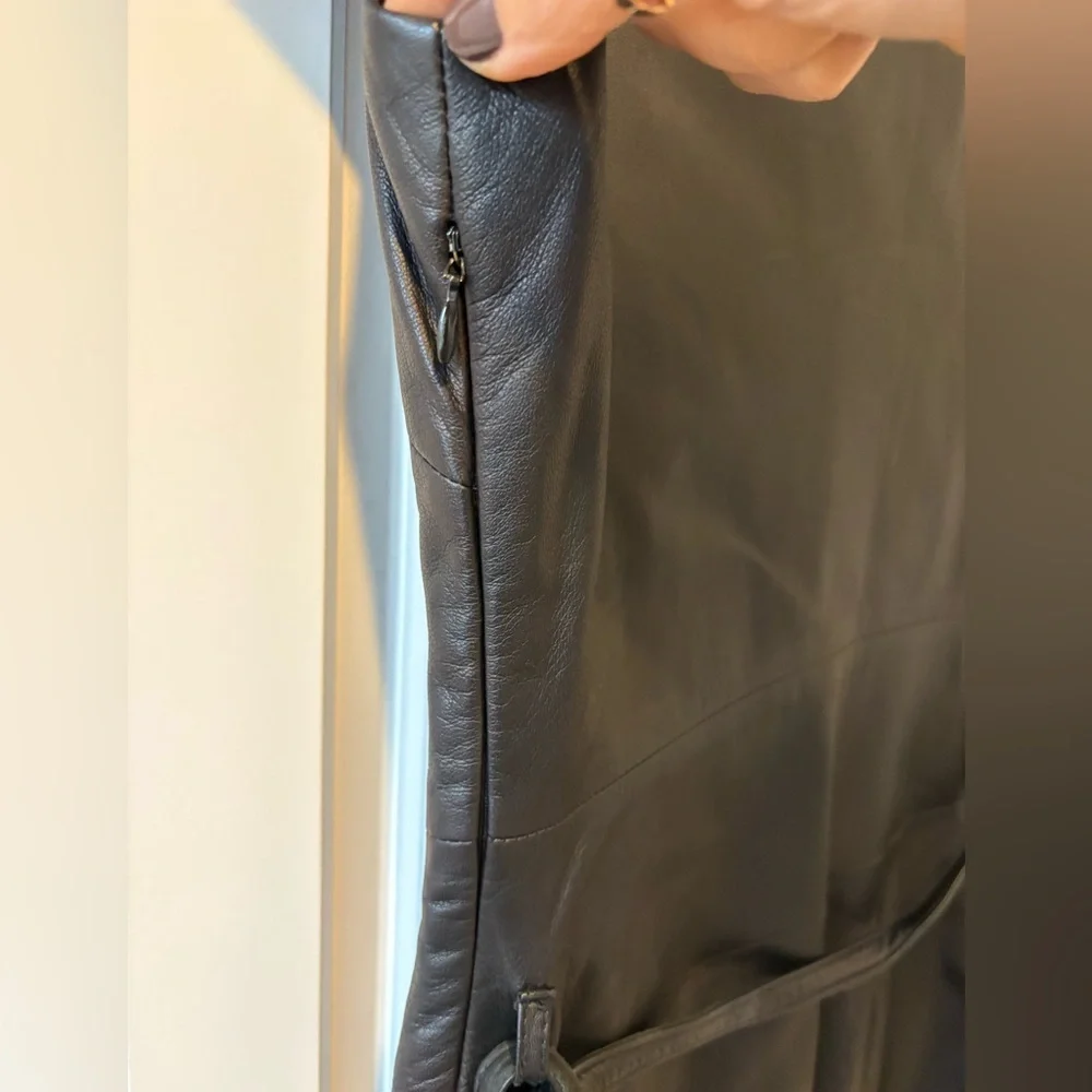 Bird By Juicy Couture Black Leather Mini Dress - Picture 7 of 13